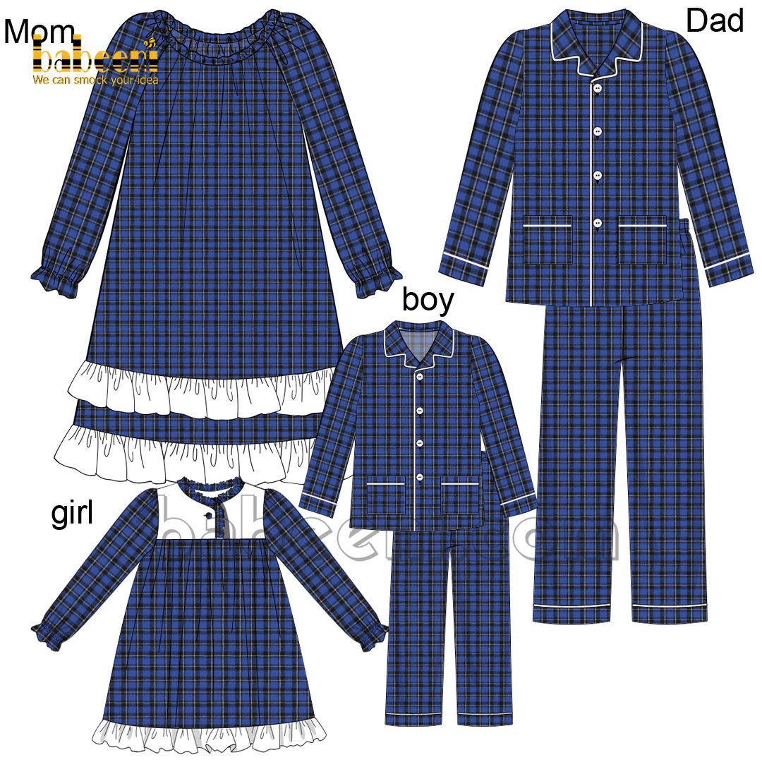 Cozy family blue pajamas  - FS 03